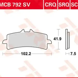 Neue Ware MCB792SCR, MCB 792SCR Lucas Rennsportbremsbelag Sinter-Carbon-Race MCB792SCR