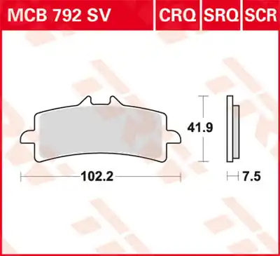 Neue Ware MCB792SCR, MCB 792SCR Lucas Rennsportbremsbelag Sinter-Carbon-Race MCB792SCR