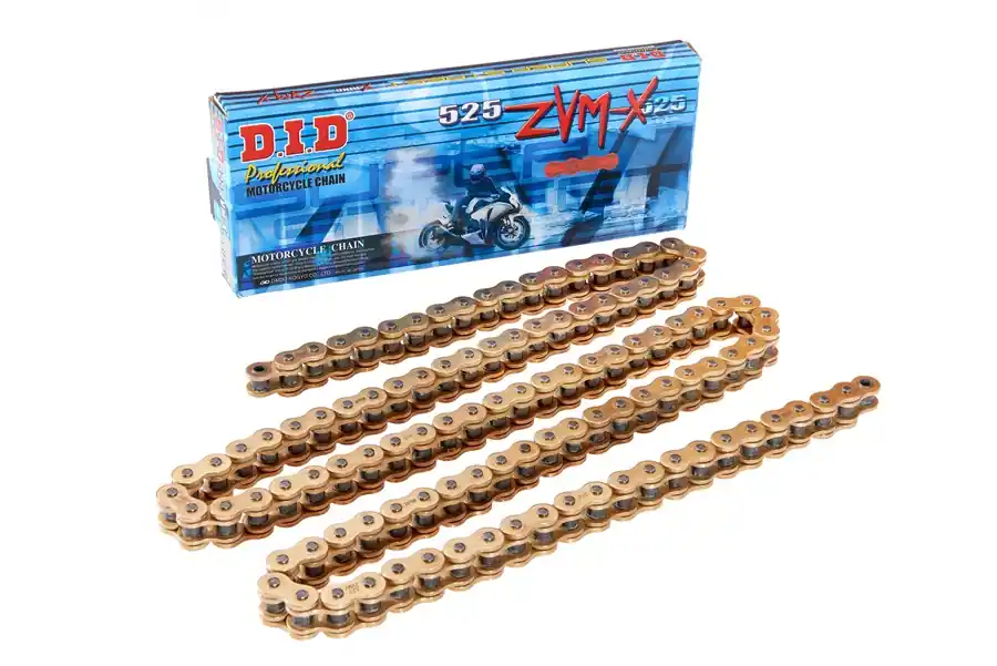 Kette DID Motorrad: DID525ZVM-X / ZVMX gold (G&G) 120 Glieder, endlose X-Ringkette Kostenloser Rückversand