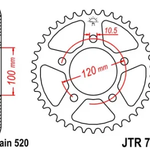 Kettenrad Stahl CNC 40 42 43 44 45 47 Zähne (520) passend auf Aprilia RSV RSV4 / Tuareg RS Tuono 660 Super-Preis