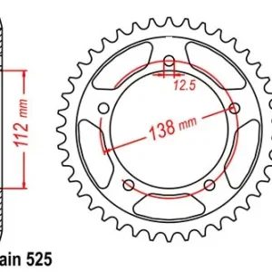 Kettenrad Stahl 38 - 48 Zähne (525) passend für Honda CBF500 600 CB600 650 CBR600 650 VT750 CMX1100 Nur Für Kurze Zeit