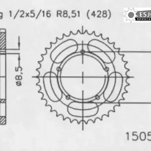 Kettenrad Stahl 49 52 Zähne (428) passend auf MuZ SM 125 / SX 125 Angebot