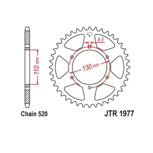 Kettenrad Stahl 36 40 45 48 Zähne (520) passend für Honda XL 250 K / XR 200 Meistverkauft