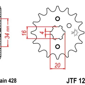 Billig Kettenritzel 11 12 13 14 15 16 17 Zähne (428) passend für Yamaha / Rieju / Suzuki