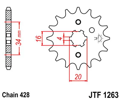 Billig Kettenritzel 11 12 13 14 15 16 17 Zähne (428) passend für Yamaha / Rieju / Suzuki