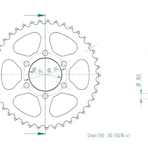 Kettenrad Stahl 33 40 41 42 43 44 45 50 Zähne - (530) passend für Suzuki GSX400 / GS400 GS450 GS500 Jetzt Kaufen