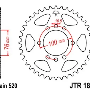 Schnäppchen Kettenrad Stahl 37 bis 48 Zähne (520) CNC passend auf Suzuki LT DR RG GSX-R VL