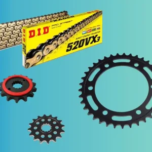 DID Kettensatz passend für Kawasaki EN500 /Vulcan /Classic (Bj.96-08) DID 520VX3 Kette Sonderangebot