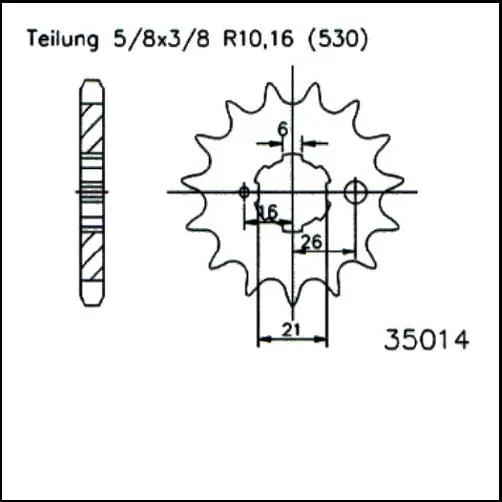 Sofort Bestellen Kettenritzel 15 Zähne - (530) passend für Kawasaki Z400 / Z440