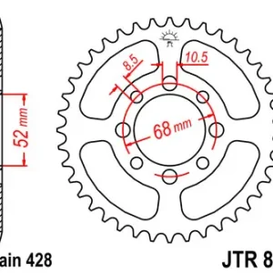 Kettenrad Stahl 32 bis 50 Zähne (428) passend auf Suzuki DS80 JR80 GT80 TS80 GP100 RM80 / Kawasaki Meistverkauft