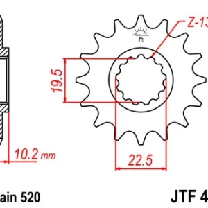 Mega-Angebot Ritzel CNC 13 14 15 Zähne - (520) Supersport / Schlammnut