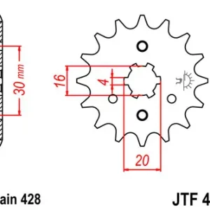 Kettenritzel 13 14 15 16 17 Zähne - (428) passend auf Kawasaki KE100 AR125 BN125 Eliminator KDX125 K Echt