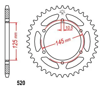Sofort Bestellen Kettenrad Alu 45 50 Zähne (520) - Einzelanfertigung passend für Yamaha XT660 XTZ660 750 Tenere XJ600