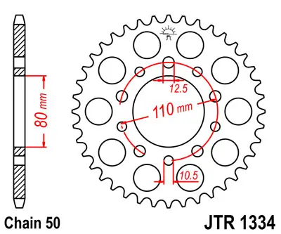 Jetzt Kaufen Kettenrad Stahl 34 bis 48 Zähne (530) passend auf Honda CB CBR CBX VF VFR / Triumph Tiger Daytona Th