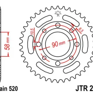 Kettenrad Stahl 30 bis 45 Zähne (520) passend für Honda CB, CBX, CM, CMX Top-Preis