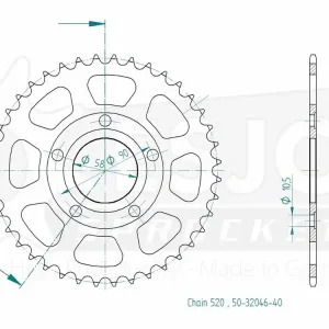 Must-Have Kettenrad Stahl 35 36 38 40 42 44 Zähne (520) passend auf Honda NSR 125 / CRM 125 / Gilera