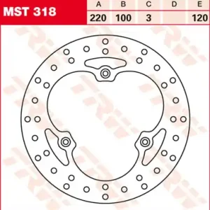 TRW Lucas Bremsscheibe vorn MST 318 mit ABE passend für Yamaha YZ 80 Bj. 93-01 Meistverkauft
