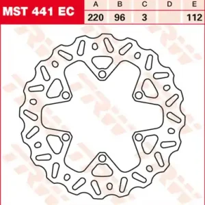 TRW Lucas Bremsscheibe vorn MST 441 EC mit ABE passend für Kawasaki KX 85 Bj. 01-12 Gratis Versand