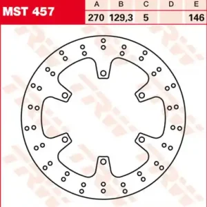 TRW Lucas Bremsscheibe vorn MST 457 passend für Yamaha VP 250 X-City Bj. 08- Garantierte Lieferung