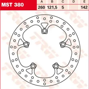 TRW Lucas Bremsscheibe vorn MST 380 mit ABE passend für Suzuki AN 650 Burgman, ABS Bj. 04- Finale Aktion
