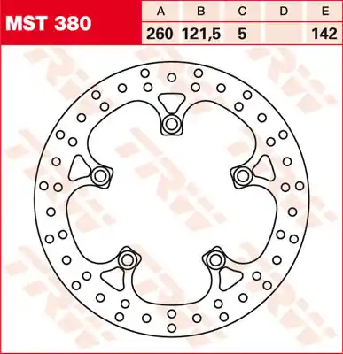 Kostenfreie Lieferung TRW Lucas Bremsscheibe vorn MST 380 mit ABE passend für Suzuki AN 400 Burgman Bj. 03-06
