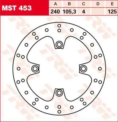 Letzte Chance TRW Lucas Bremsscheibe vorn MST 453 passend für Honda SH 125 i Bj. 09-