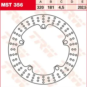 TRW Lucas Bremsscheibe vorn MST 356 mit ABE passend für BMW F 800 S, ST, ABS Bj. 04-10 Beliebt