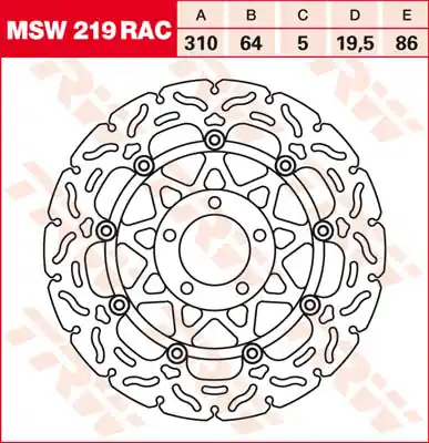 TRW Lucas Racing Bremsscheibe schwimmend vorn MSW 219 RAC mit ABE passend für Suzuki GSF 250 Bandit Schnäppchen