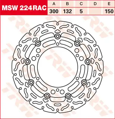 TRW Lucas Racing Bremsscheibe schwimmend vorn MSW 224 RAC mit ABE passend für Yamaha XT 660 R Bj. 04 Mega-Angebot