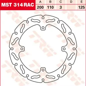 TRW Lucas Racing Bremsscheibe hinten MST 314 RAC mit ABE passend für KTM SX 85 Bj. 04-10 Heißes Angebot