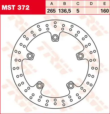 TRW Lucas Bremsscheibe hinten MST 372 mit ABE passend für BMW F800 800 R ABS Bj. 09- Aktuell