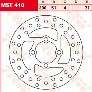 Wochenendangebot TRW Lucas Bremsscheibe hinten MST 410 mit ABE passend für Yamaha YFZ 450 Bj. 06-10