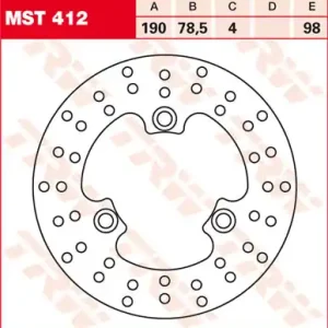 TRW Lucas Bremsscheibe hinten MST 412 mit ABE passend für Suzuki LTR 450 Bj. 06- Direktkauf