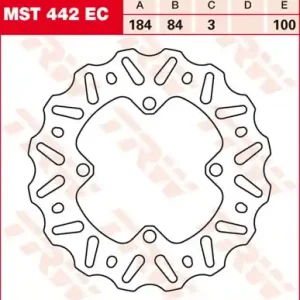 TRW Lucas Bremsscheibe hinten MST 442 EC mit ABE passend für Kawasaki KX 85 Bj. 01-12 Preisknaller