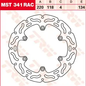 TRW Lucas Racing Bremsscheibe hinten MST 341 RAC passend für Suzuki DR 250 Bj. 95-00 Expressversand