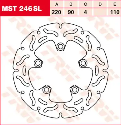 TRW Lucas SuperLeicht Bremsscheibe hinten MST 246 SL passend für Suzuki GSXR 1000 Bj. 07-08 Direktkauf