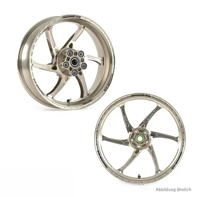 Beliebt OZ Gass RS-A Aluminium Felgen Satz titanfarben passend für Kawasaki Z1000 2010-2013