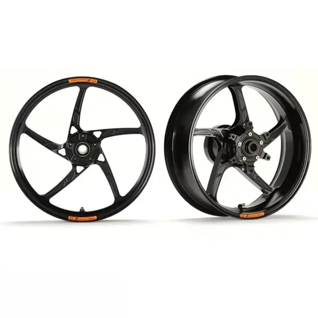 Sichere Zahlung OZ Piega Aluminium Felgensatz schwarz glänzend passend für Triumph Speed Triple 1050i 515NJ 2008-2010