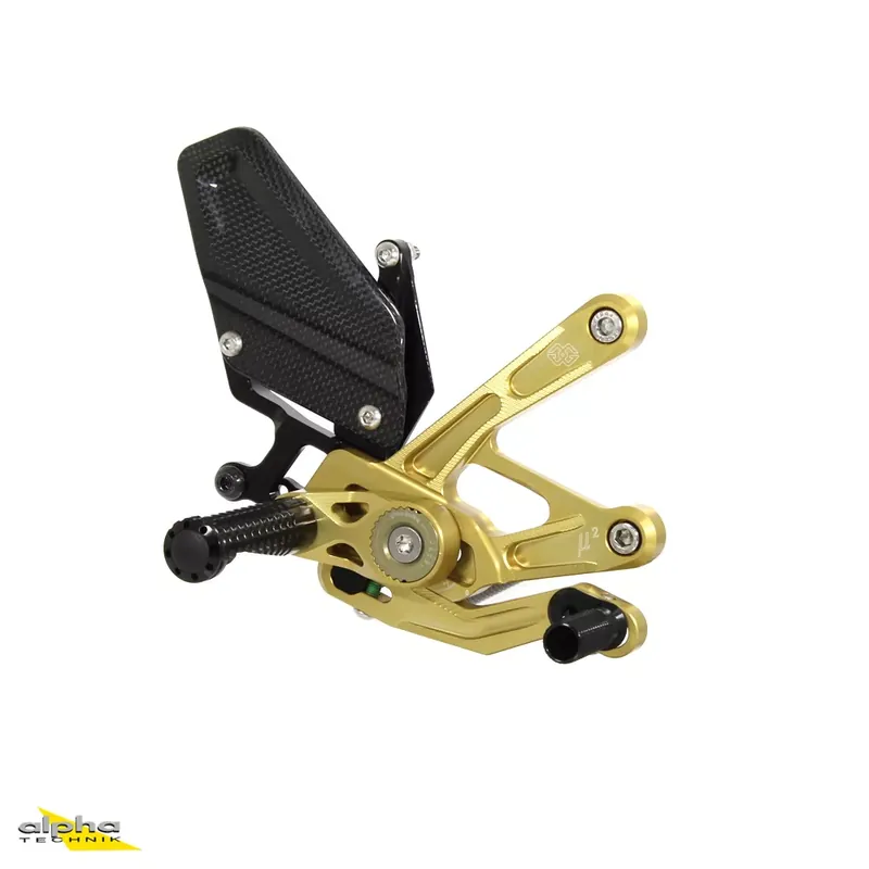 Nur Für Kurze Zeit GILLES MUE2 Fußrastenanlage passend für Yamaha YZF-R1/R1M RN32 RN49 RN65 gold