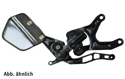 GILLES VCR Fußrastenanlage passend für Kawasaki ZX10R 2008-2010 schwarz Ausverkauf