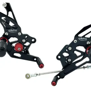 Preis Gesenkt TRACK Fußrastenanlage schwarz passend für Yamaha YZF-R3 / MT-03 ab 2017