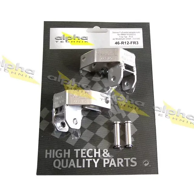 alpha Technik Sozius Fußrastenadaptersatz passend für BMW R1200GS Geprüft