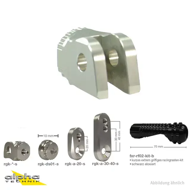 GILLES Rastengelenk-Satz RGK2 hinten silber passend für Aprilia Garantierte Lieferung