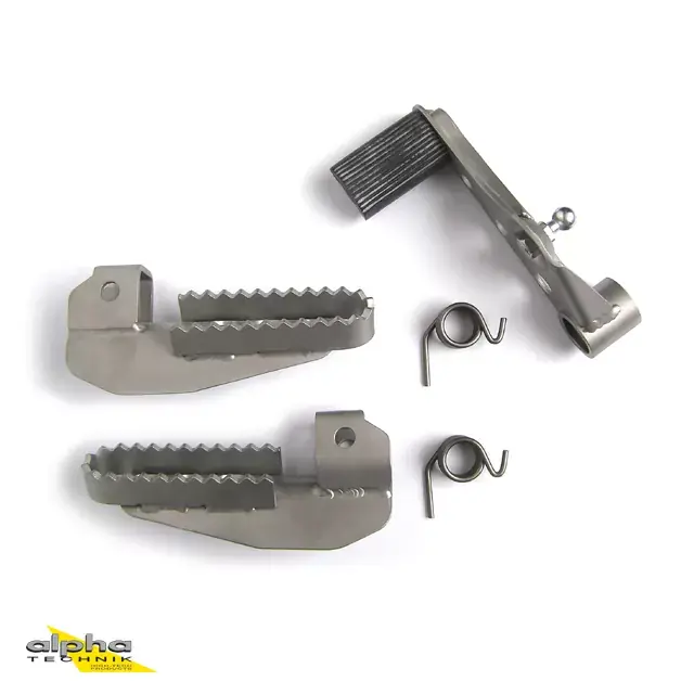 alpha Technik Fußrastensatz passend für BMW R80GS/R100GS mit Schalthebel Rabatt