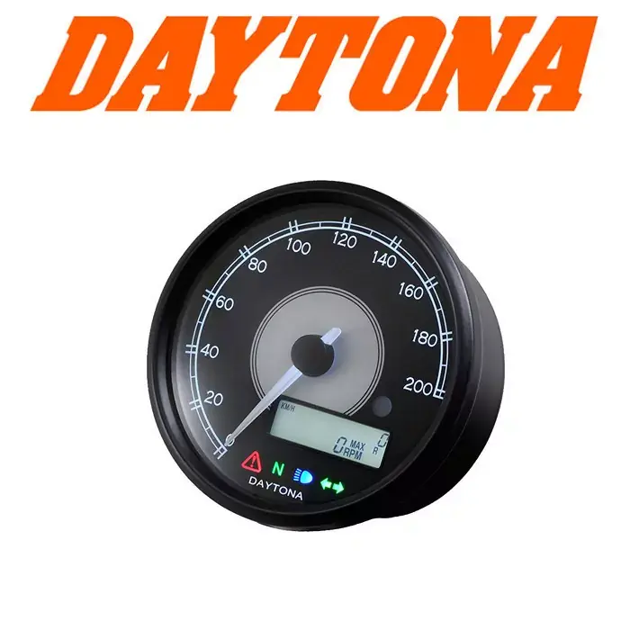 Online Kaufen Daytona Velona80 Tachometer Ø80mm bis 200 km/h mit DZM, Uhr & Voltanzeige