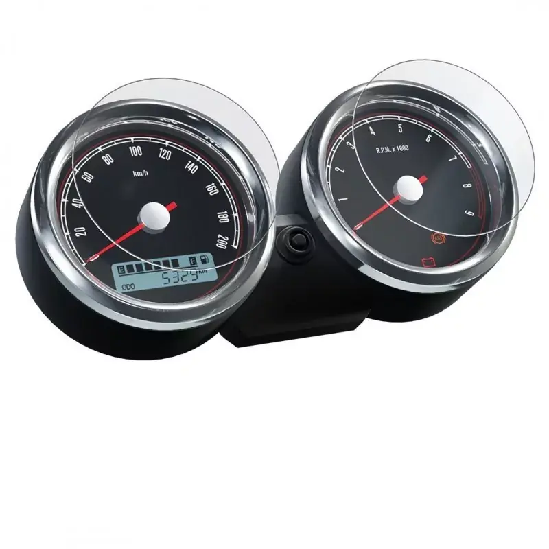 Nur Heute R&G Dashboard 2er Displayschutzfolien passend für Royal Enfield Continental / Interceptor GT 650