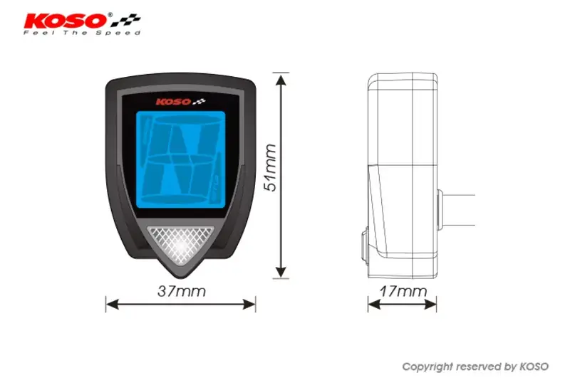 KOSO Anzeige für eingelegten Gang Super Slim Style Sichere Zahlung