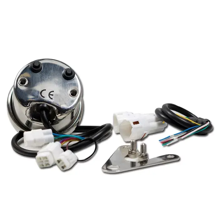 Daytona Velona60 Tachometer Chrom Ø60mm -200 km/h mit Uhr und Voltanzeige Neuheit