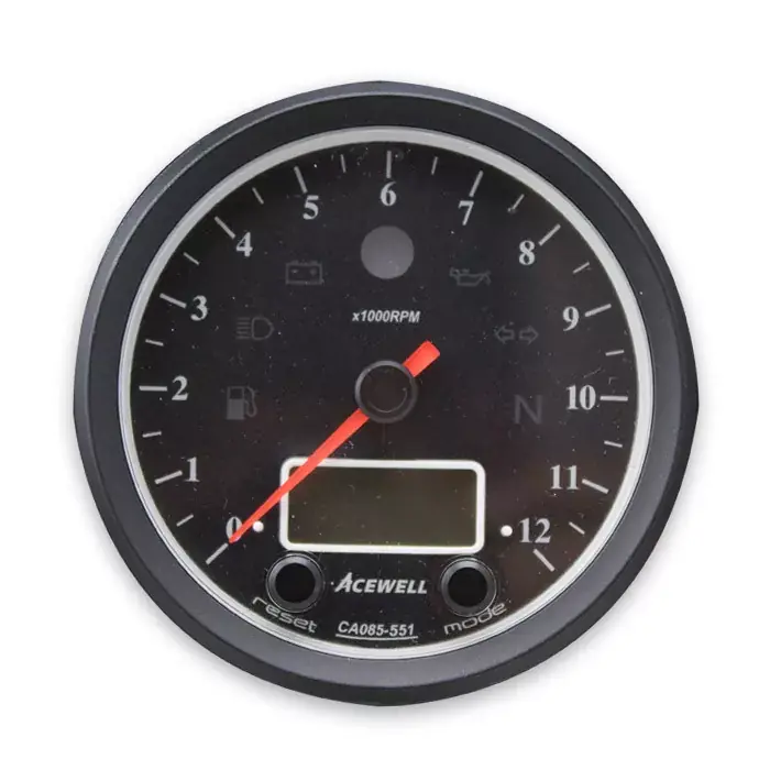 ACEWELL Analog DZM 12000rpm Digital Tacho schwarz Bestpreis