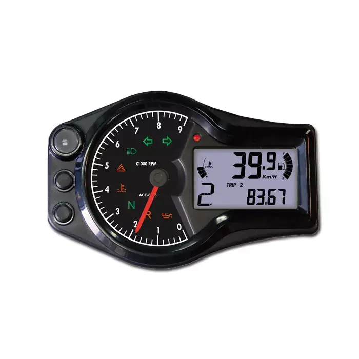 Preisreduziert Acewell ACE-6654 multifunktionelles Digitalinstrument Tachometer & Drehzahlmesser schwarz